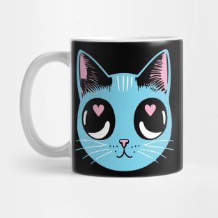 Transgender Pride Cat - Heart Eyes Mug